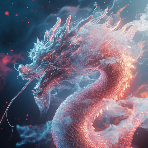 龙形粒子消散效果