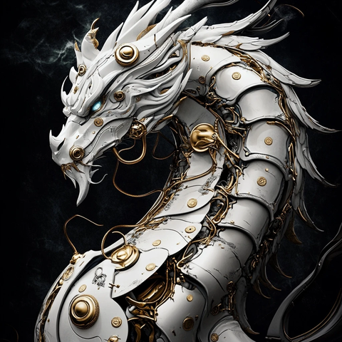 机械黑龙全身像