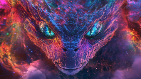 龙眼直视镜头背景迷幻分形