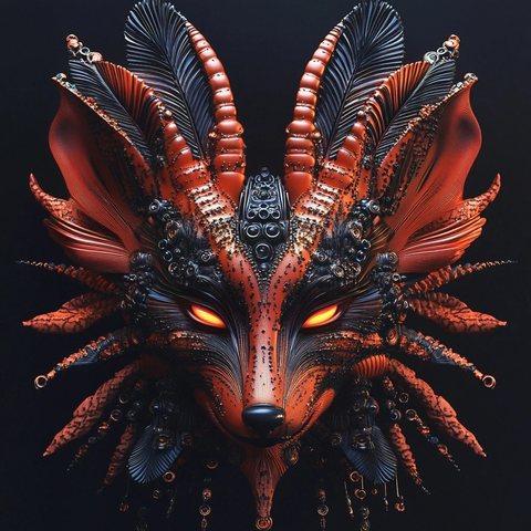 九尾狐三维面部装置