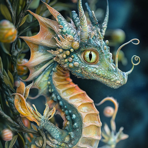 海马龙全身特写虫眼视角