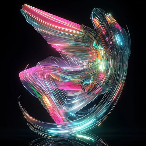 未来透明电子设备展翅形