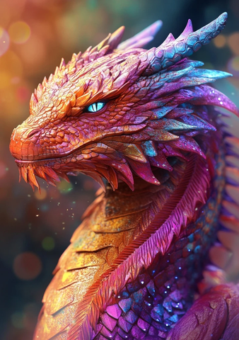 红龙守护者向前凝视