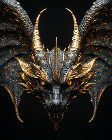 金色飞龙正面渲染