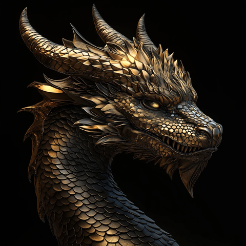 龙首角牙全身鳞片