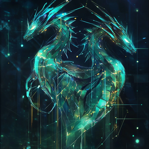 双子座龙形星座艺术