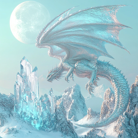 飞龙守护水晶石月下晶山