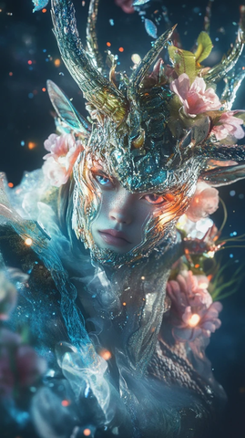 龙鱼尾女神盔甲银河海洋