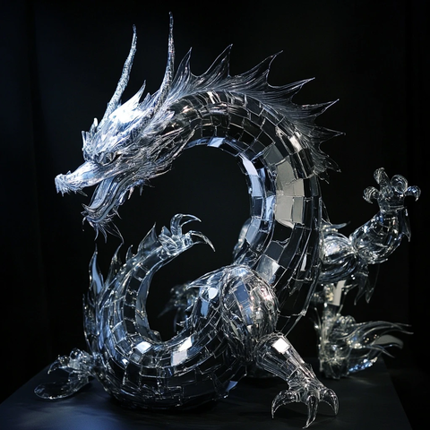镜面玻璃龙