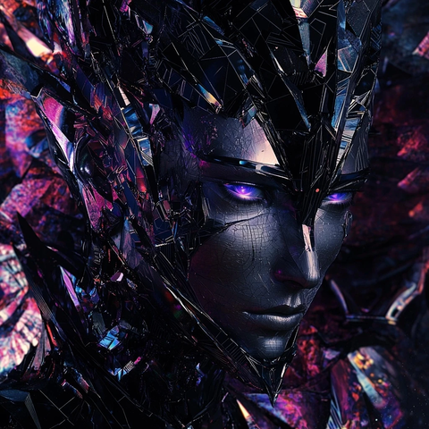 机械人类半身像科幻背景