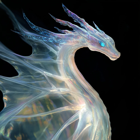 流光龙影幽蓝瞳眸