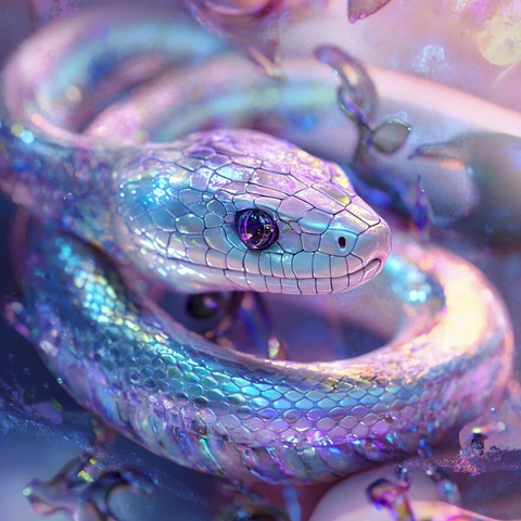 玻璃蛇耳饰与美杜莎元素