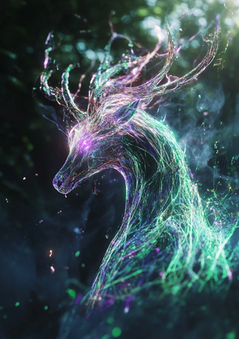 魔法生物挥舞魔杖释放能量