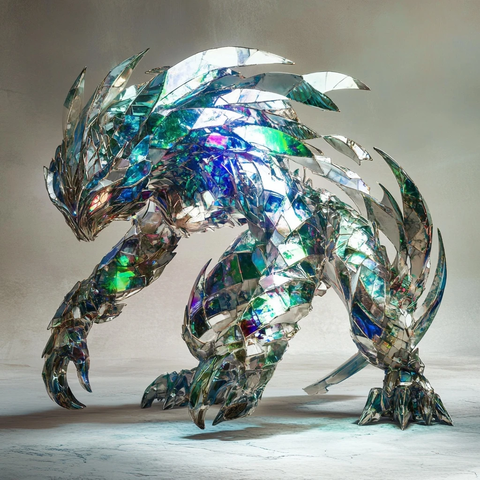 玻璃与镜子构成的生物