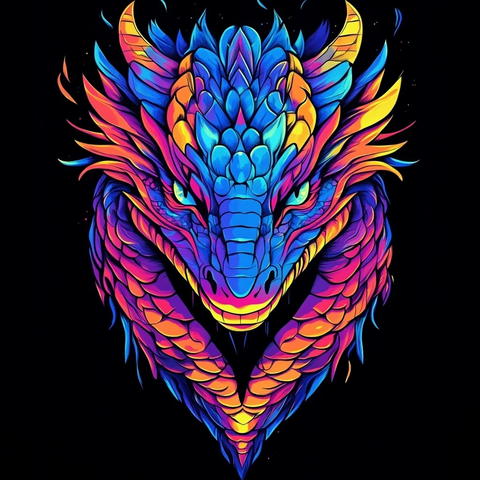 龙蛇神话生物画像正面中心