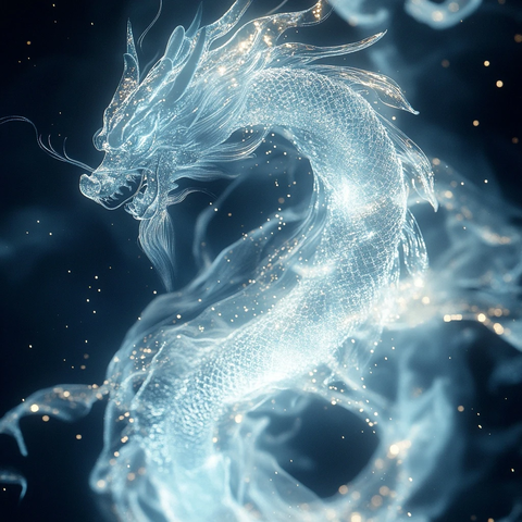 龙形粒子消散动态设计