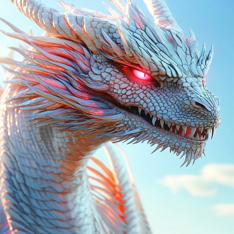 白橙渐变鳞片发光眼龙