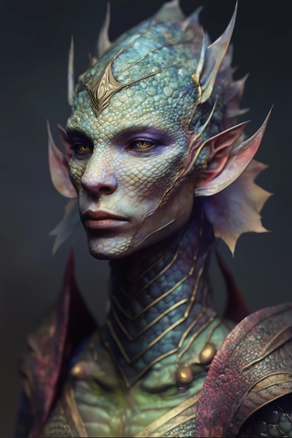 龙鳞人形女性肖像