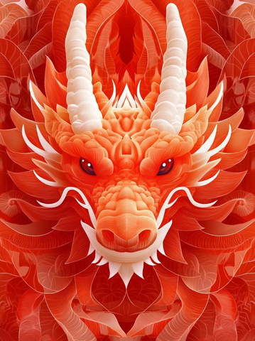 红龙番茄图案插画