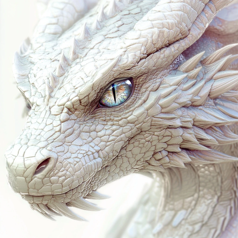 白色银眼龙虹彩光泽