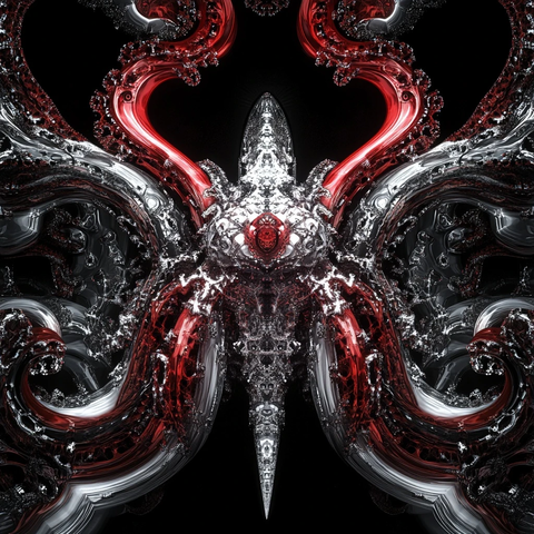 银红浮体触须分形对称