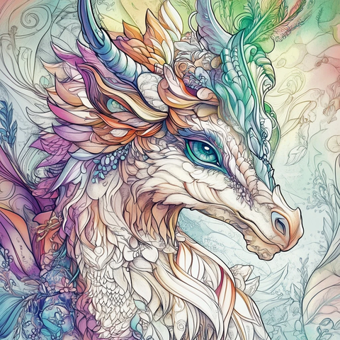 魔法动物奇幻涂色书