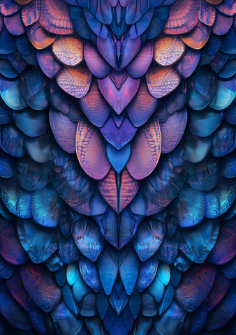 蜥蜴鳞片对称图案