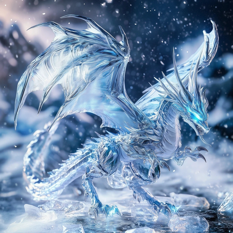 冰晶龙翱翔暴风雪
