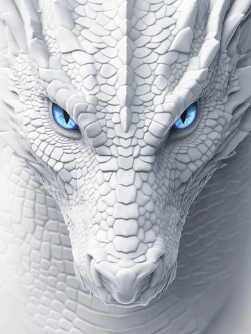 钛合金几何龙脸设计