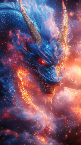 巨型龙鳞蓝色蛇纹龙