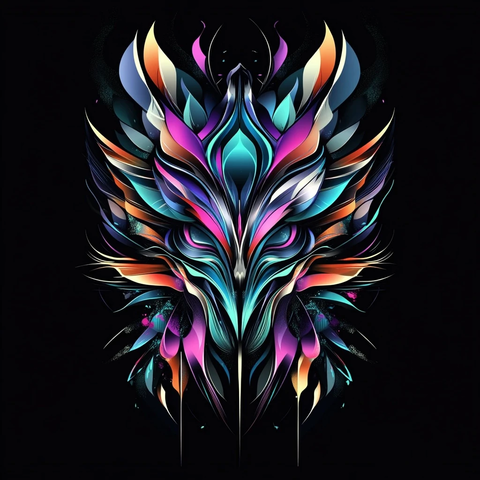 金属光泽对称涂鸦艺术