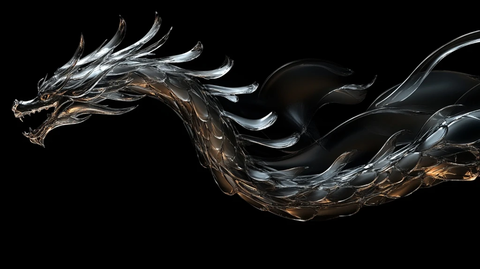 金属龙层叠飞翔