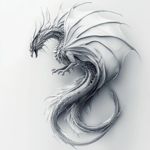 龙形纹身臂环设计