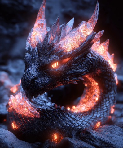 蛇身龙角晶刺发光龙