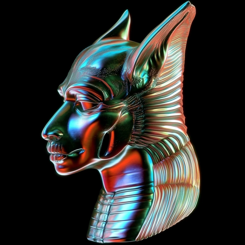 非洲面具动物骨架