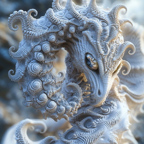 螺旋纹理神话生物渲染