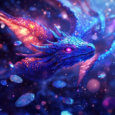 龙飞夜空银币飘落