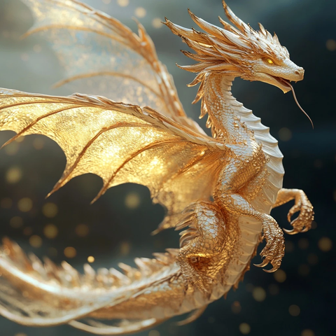 金色飞龙全身飞行图