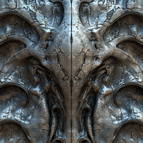 外星皮肤无缝纹理前视图