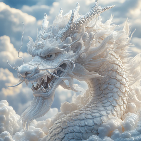 银龙祥云环绕全貌