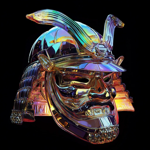 玻璃棱镜武士头盔