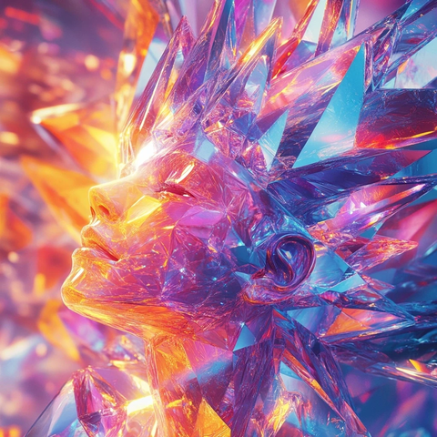 晶体光影折射图案