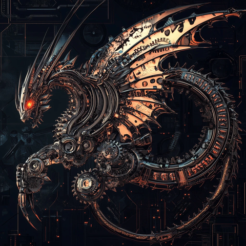 机械龙金属鳞片齿轮电路