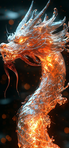 金属中国龙火光鳞片