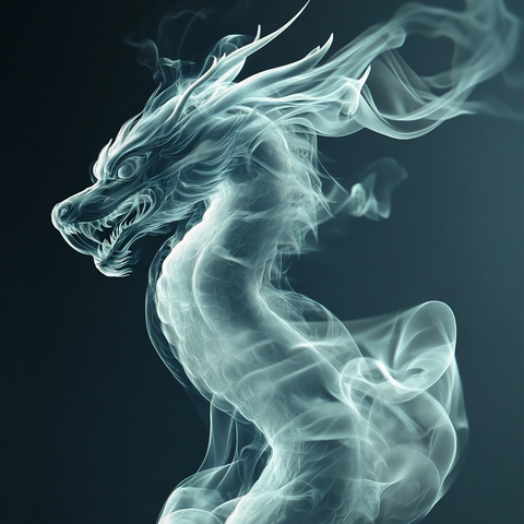 龙形烟雾闭口透视图