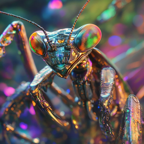 金属外骨骼祈祷螳螂