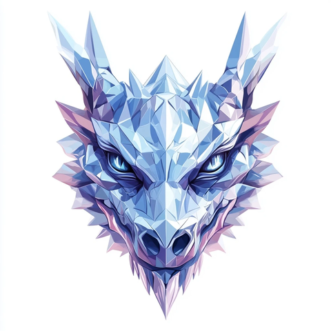 几何风格龙首图案