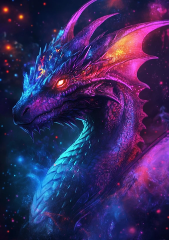 霓虹龙凝视星空