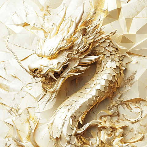 冰雕三角龙首图案