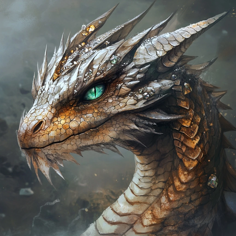 钢色鳞片龙眼晶体